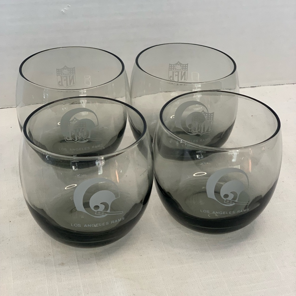 LOS ANGELES RAMS | Set of 6 | NFL Smoky Roly Poly Glasses.